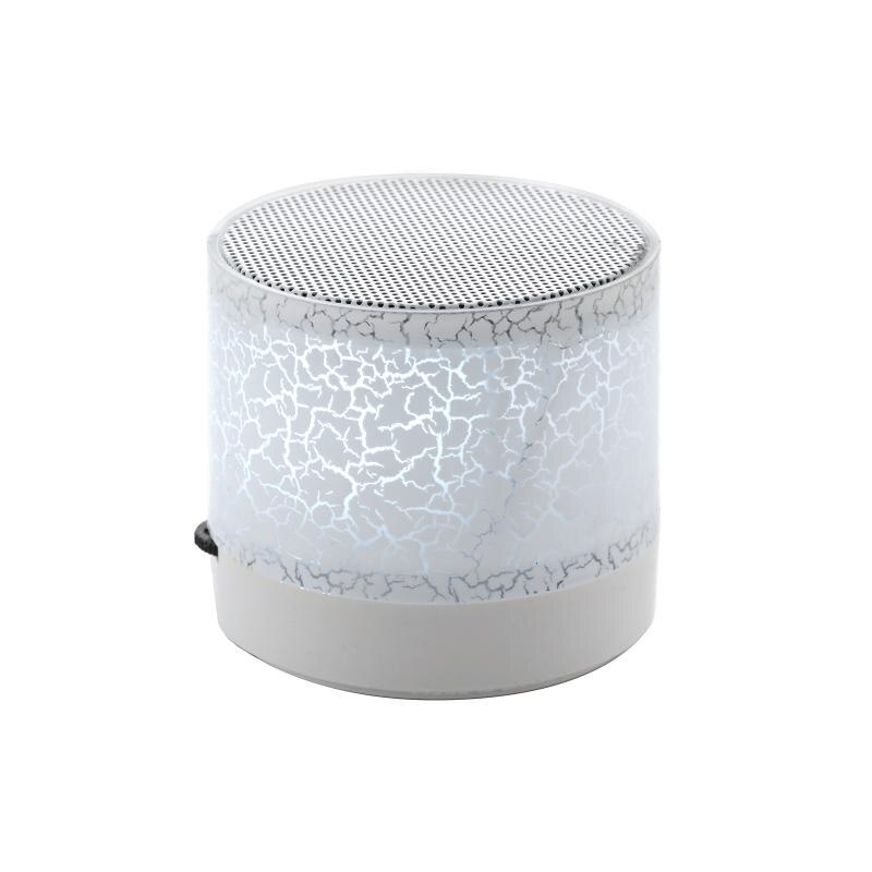 A9 altoparlante compatibile con Bluetooth Mini altoparlante Wireless altoparlante Crack LED TF altoparlanti Subwoofer USB lettore musicale Audio Stereo MP3: white