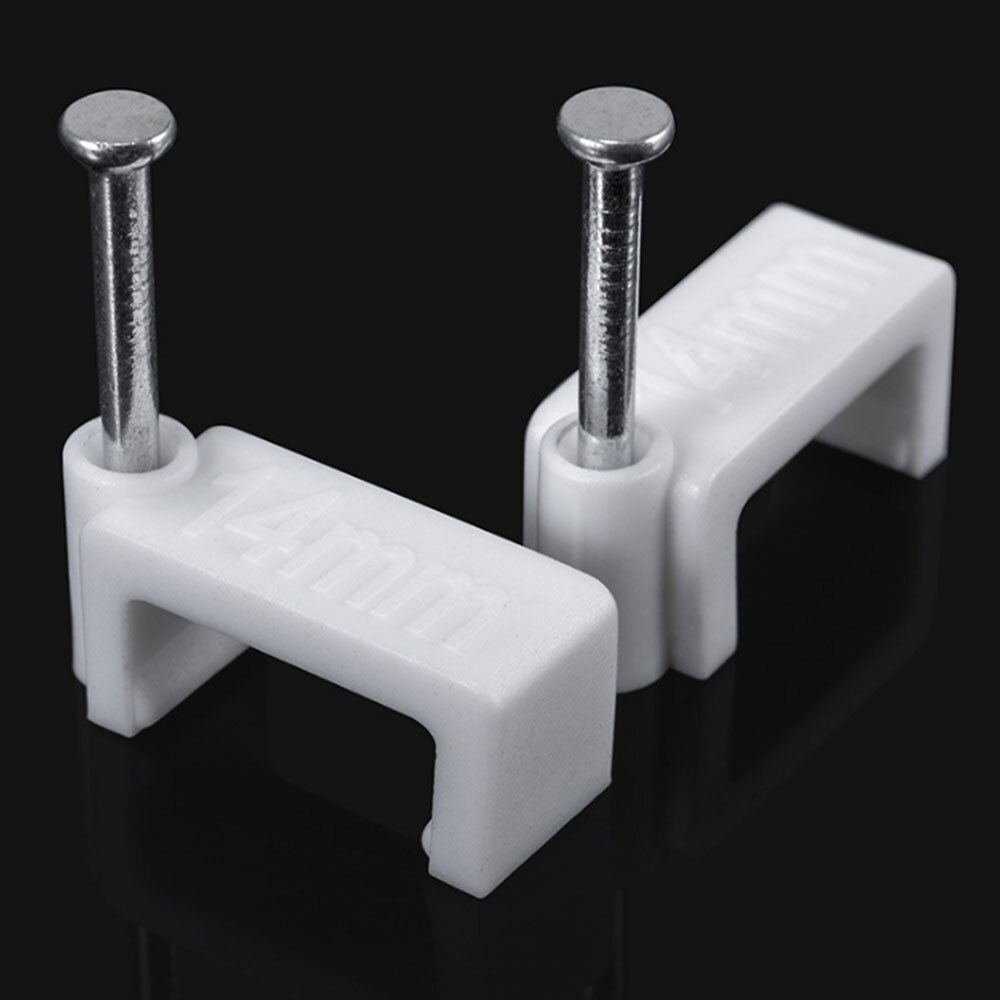 Flat Wire Cable Clip Buckle Plastic Nail Clip 5/6/7/8/9/10/12/14mm Cable Fix Fastener Holder