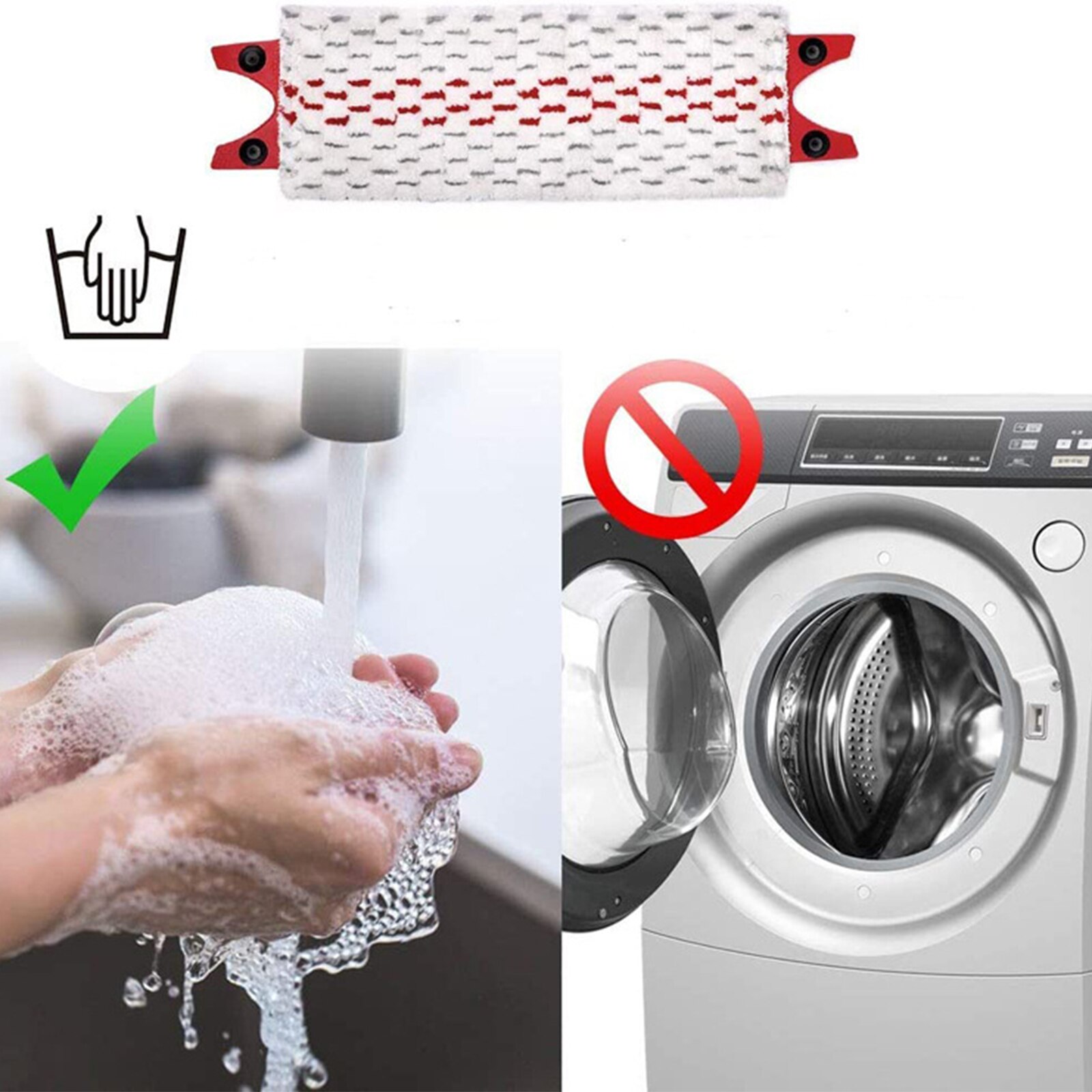 AA Microfiber Floor Mop Pads, Reusable Flat Spin Mop Cloth Replacement for Vileda UltraMax