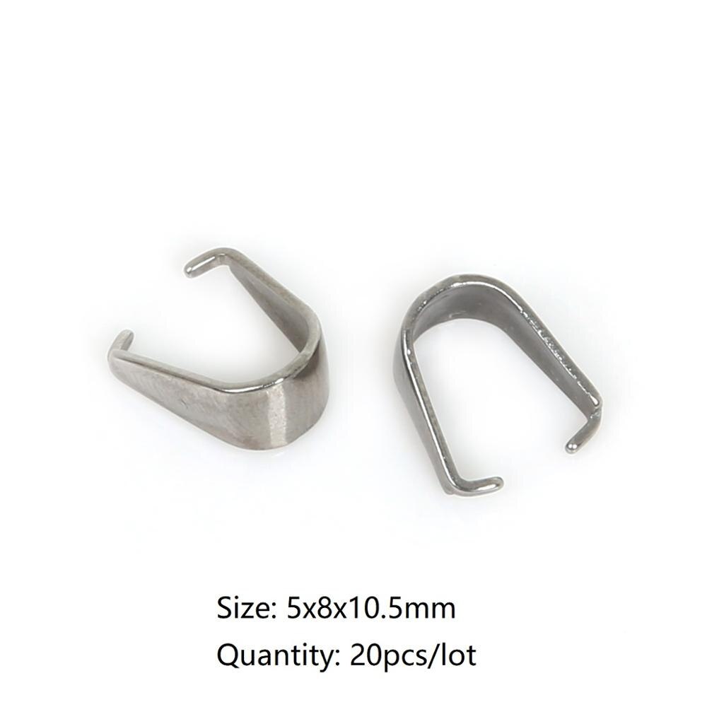 Rvs Karabijn Haken Staart Clip Sluitingen Hanger Connectors Voor Diy Sieraden Maken Ketting Armband Accessoires: 5x8x10.5mm