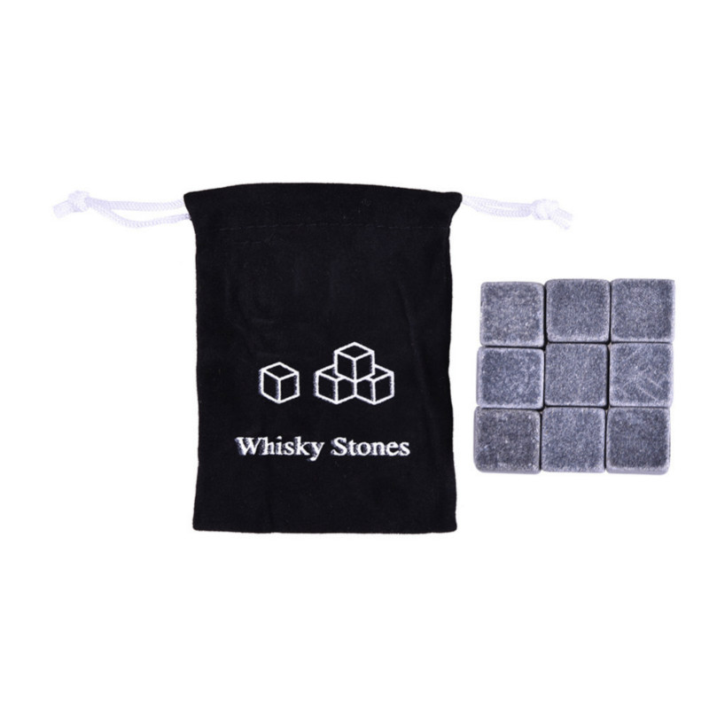 6 st /9 st 100%  naturstenar för vinkylare återanvändbara whiskystenar isbitar miljövänlig ölkylare / stenar för whiskybar