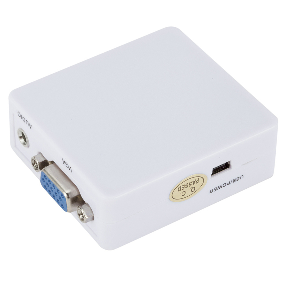 Pzzpss hdmi-kompatibel til vga-adapter hdmi 2 vga-konverter digital analog  hd 1080p til pc bærbar tablet-skærm hdmi til vga