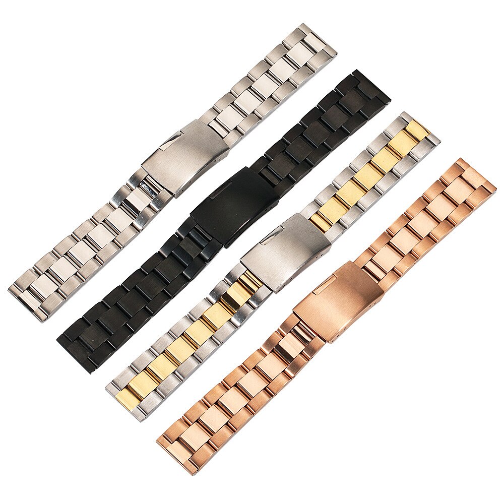 DAHASE Stainless Steel 18mm 20mm 22mm 24mm 26mm 28mm 30mm Watch Band Solid Classic General Metal Strap Watchband Belt OL3Z