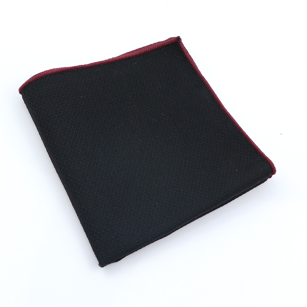 Mouchoir de poche en laine de coton pour hommes, 24CM de largeur, mouchoir épais rayé de couleur unie pour femmes et hommes, accessoire de soirée décontracté: 6