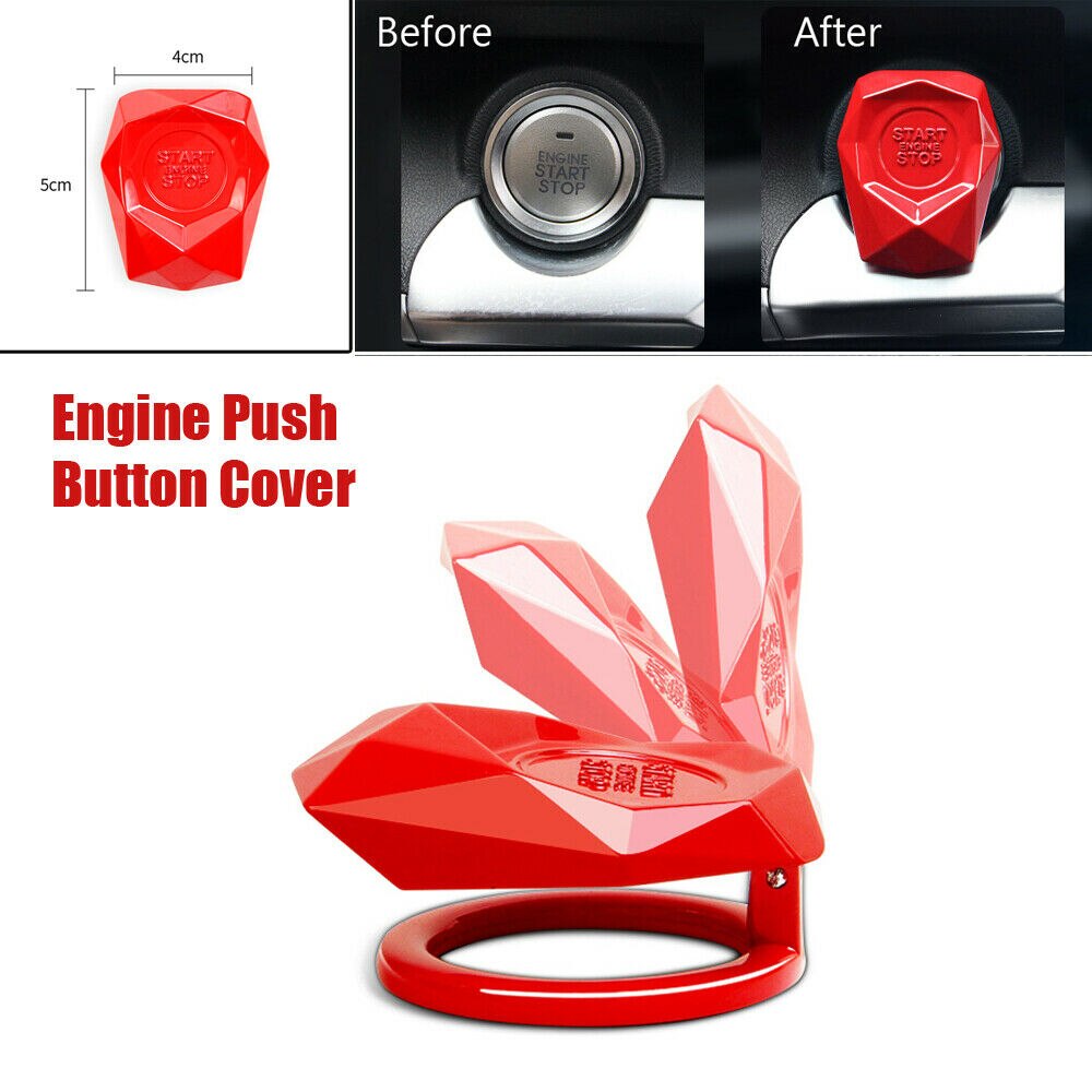 One-click Start Button Decoration Cover Ignition Switch Protection Cover Sports Car Interior Stickers Modified Start Decoration