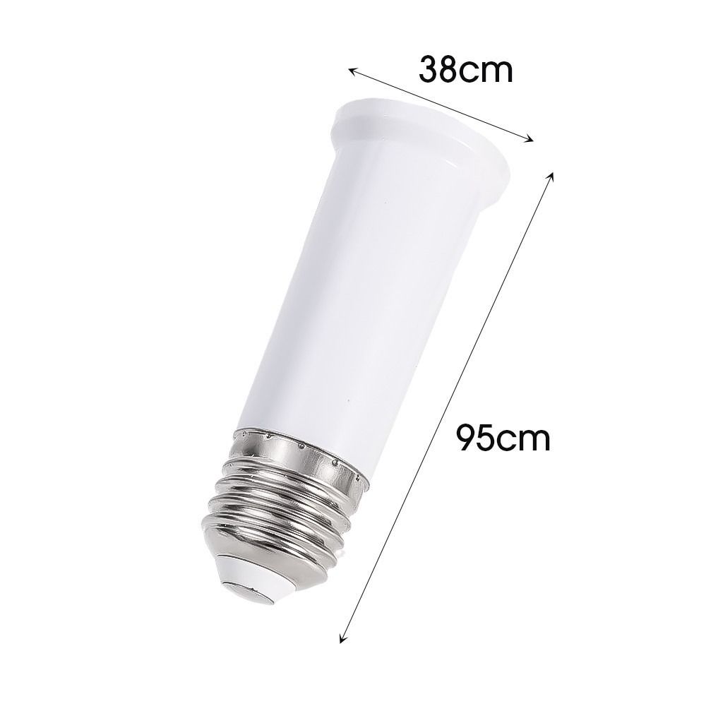 65/95/120mm e27 to e27 forlænger lampeholder base pære forlænger forlænger fatningsadapter led lys adapter konverter: Sort