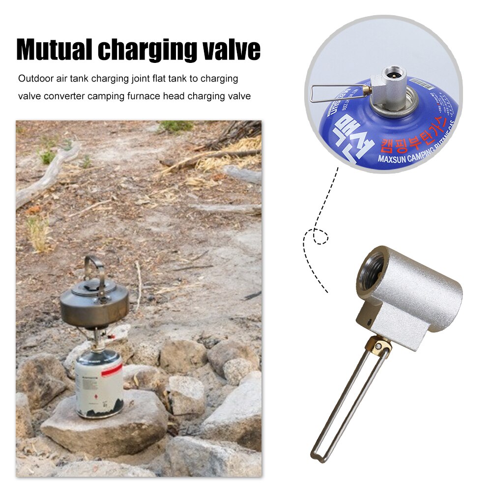 Outdoor Camping Stove Gas Refill Adapter Valve Gas Cartridge Canister Connector Gas Stove Accessories