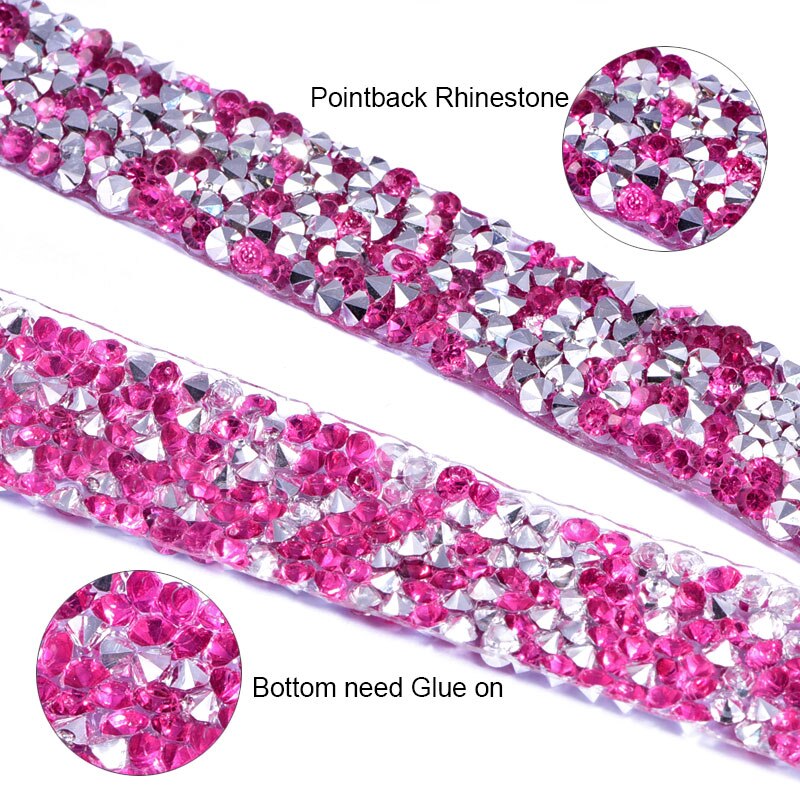 1 Yard/Lot Breedte 15 M Vele Kleuren Steentjes Banding Kristal Zilveren Steentjes Trim Banding Riem Rhinestones Trimmen Diy b3838