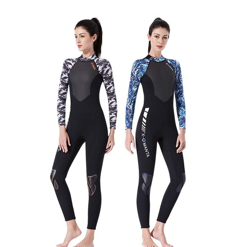 1.5mm Neoprene Wetsuit One Piece Long Sleeve Scuba Diving Suits Back Zipper for Water Sports Men Women Kayaking Surfing Suit