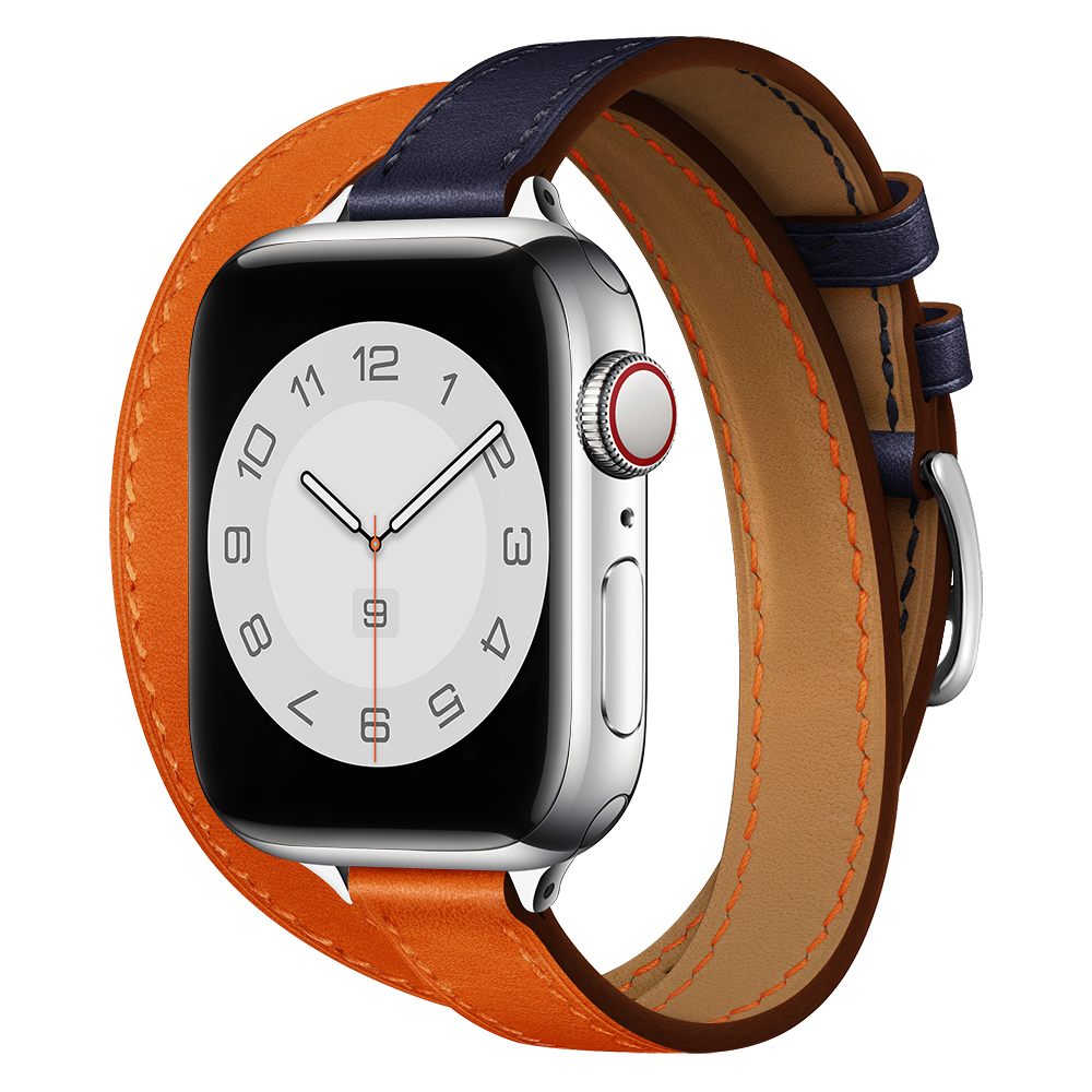 Leren band voor Apple Watch Band 40 mm 41 mm 44 mm 45 mm 49 mm 38/42 mm correa IWatch Series 8 7 6 SE 5 4 Ultra vervangende armband: Steenkool zwart / 12mm