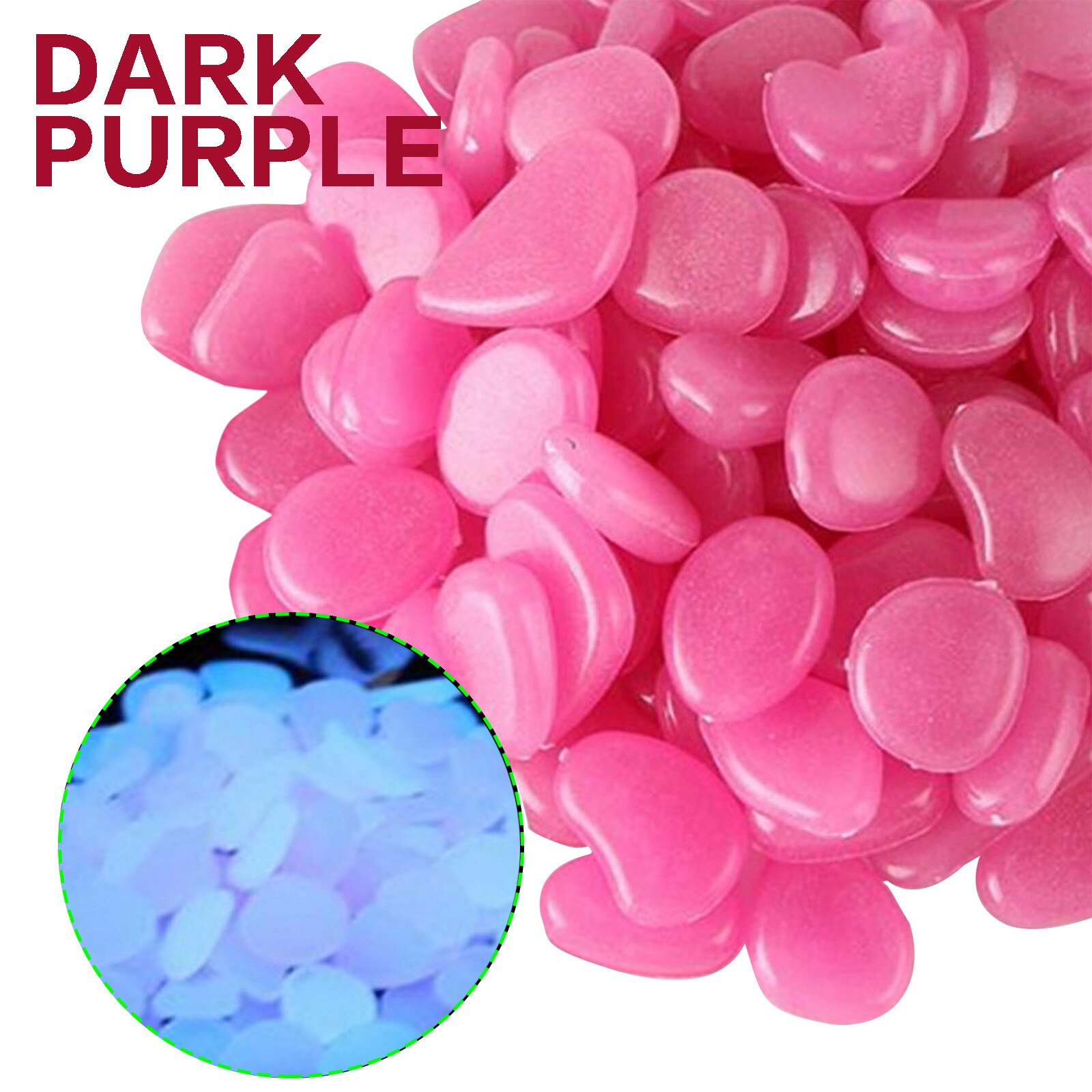 100pc Glow In The Dark Pebbles Luminous Stones Rocks For Garden Aquariums Decoration Glowing Pebbles Garden Decoration Outdoor: C