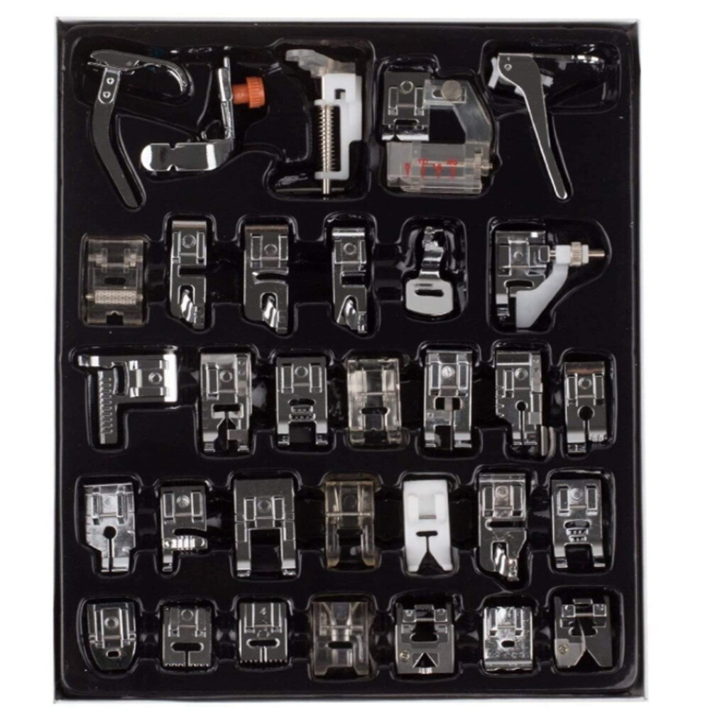 11-82pcs Sewing Machine Accessories Foot Presser Household Press Feet Set for Rolled Industrial Sewing Machine