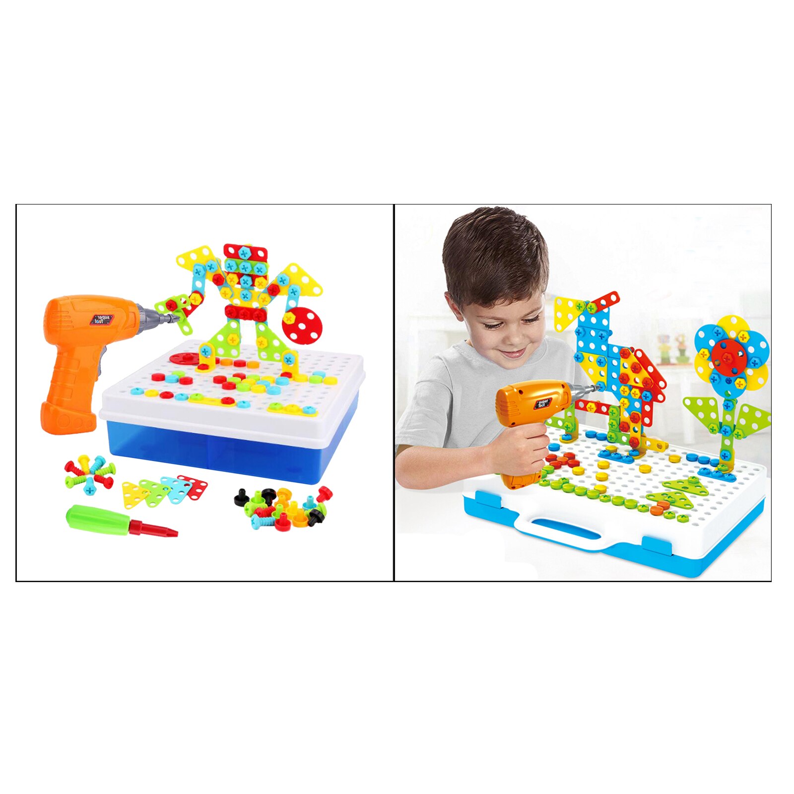 Engineering Toys Electric Drill Puzzle Toys & Button Art DIY Kit