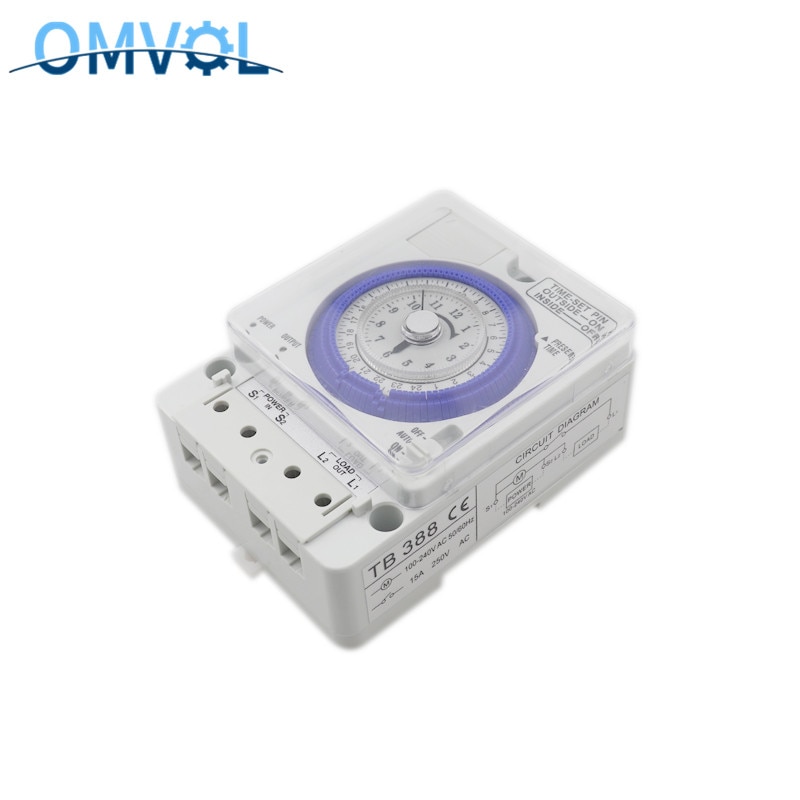 TB388 Mechanical Timer Switch 100-240V 24H 96 Settings Programmable Controller