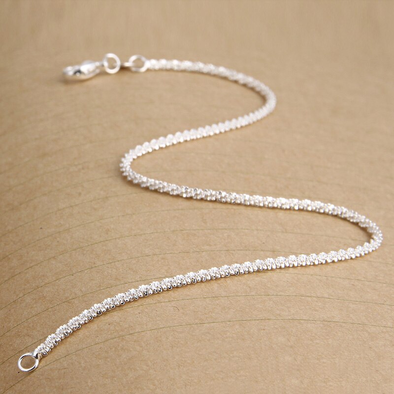 Shiny 925 Sterling Zilveren Enkelbandje Meisjes Ketting Enkelbanden Vrouwen Bohemen Mode Strand Voet Sieraden Mode Minimalisme