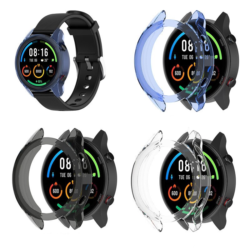 Behau Beschermhoes Cover Voor Xiaomi Mi Horloge Kleur Sport Smart Horloge Vervanging Tpu Bescherming Gevallen Polsbandje Accessoires