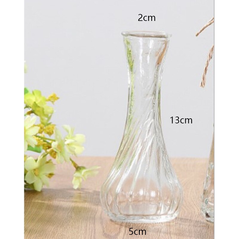 Matbord liten vas hydroponic växt glasvas dekoration rik bambu blomsterarrangemang bord blomma vas: Vas 8