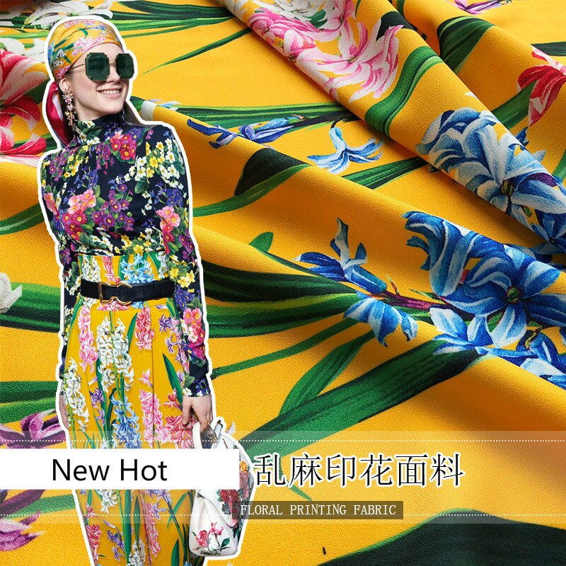 polyester cloth brand with the same pattern fabric skirt shirt pants clothing cloth advanced digital printing