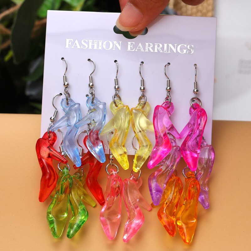 Boucles d'oreilles en forme d'animal et de dinosaure, 8 paires/ensemble, tendance, mignonnes, adaptées aux femmes, transparentes, ours, fleur, petites boucles d'oreilles, naissance amusante: 8 pairs EH3227