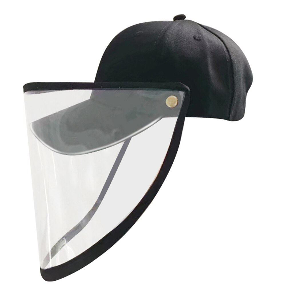 Anti-Druppels Hoed Afneembare Clear Gezichtsmasker Zonnehoed Gezichtsmasker Outdoor Protector Stop Speeksel Sunbonnet Dual-gebruik Zonnehoed: Default Title