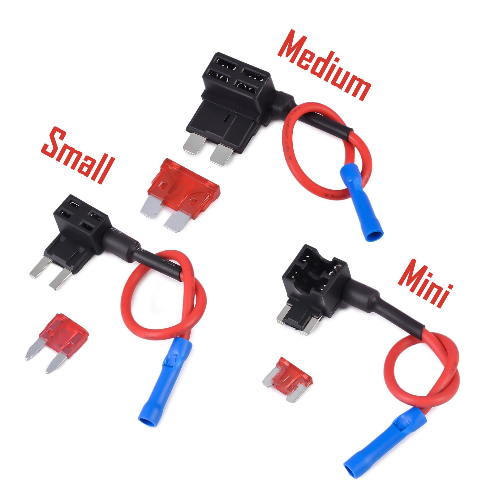1 Pc Auto Zekering Splitter Houder Adapter Mini/Kleine/Medium 12V Voeg Een Circuit Piggy Back Zekering tap Adapter Accessoires