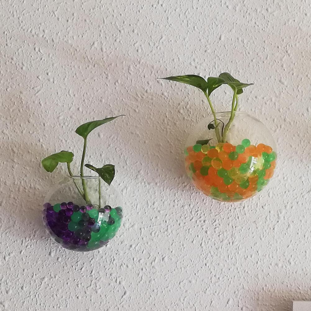 Pot Plant Wall Hanging Fish Bowl Aquarium Tank Aquatic Pet Supplies Mounted Acrylic Round Tank Transparency Bowls Home Decor