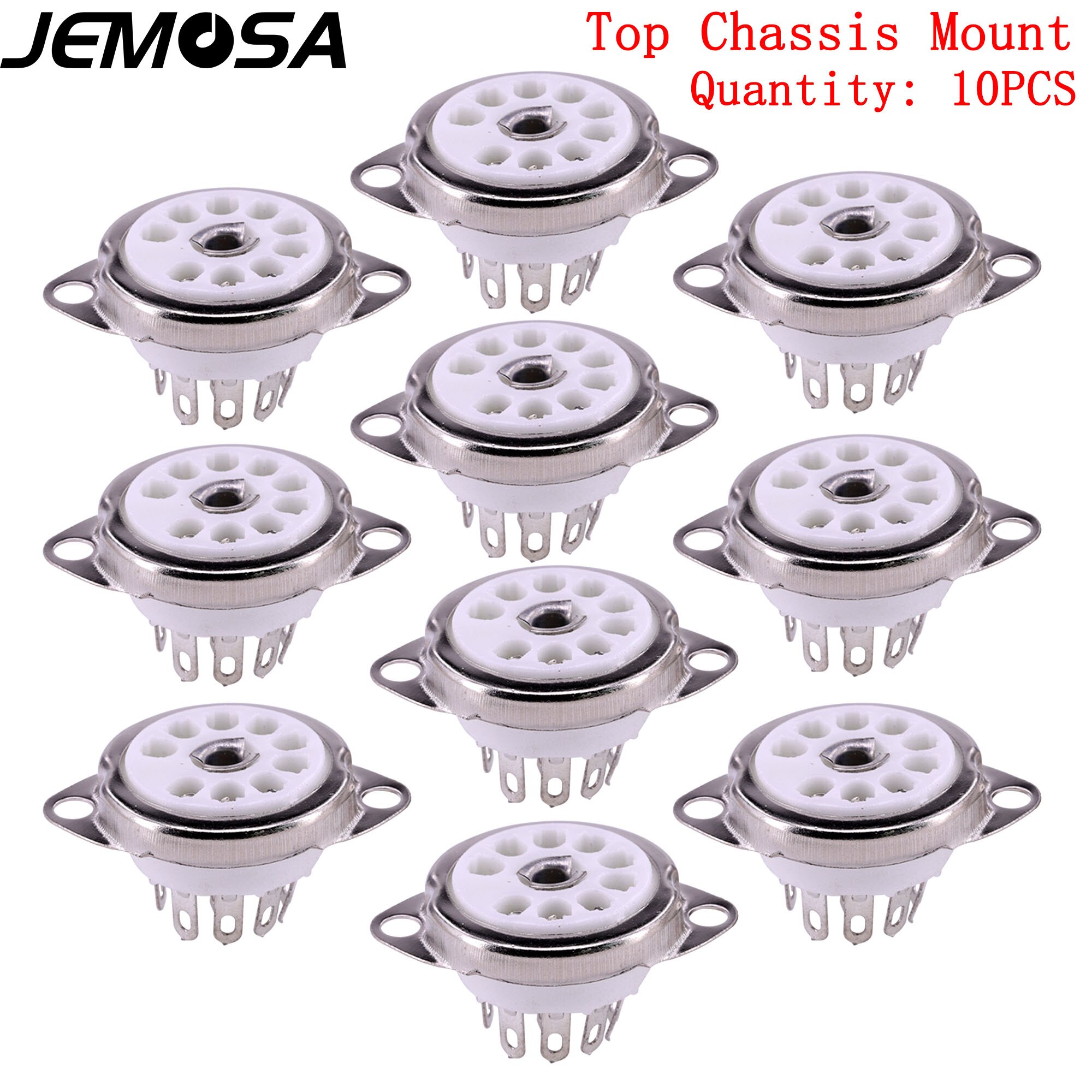 9pin Ceramic tube sockets GZC9-C B9A Valve Tube Base for 12AX7 ECC83 6922 ECC88 EL84 ECC82 12AU7 Vaccum Tube Amplifier Hifi: Red