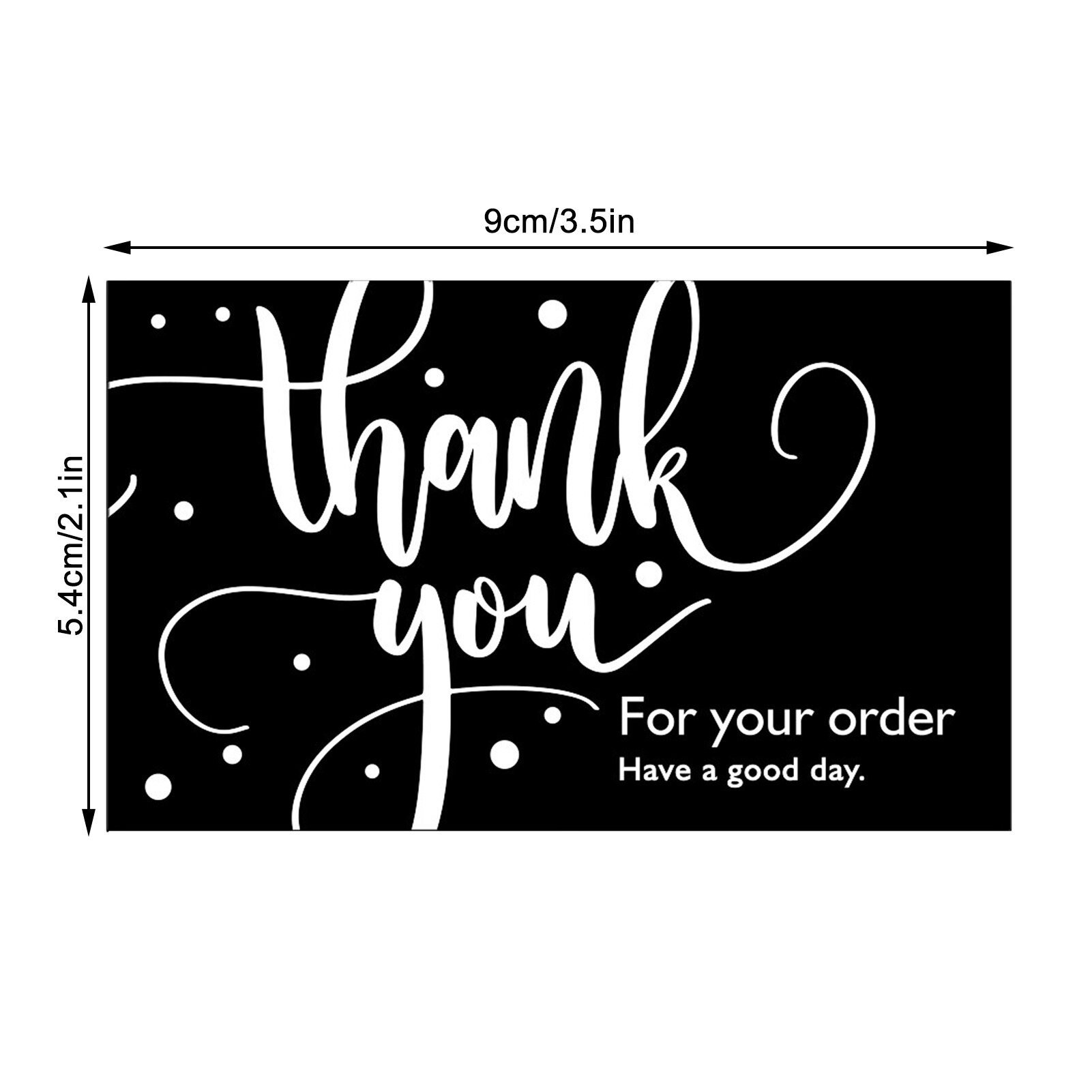 Thank You for Your Order Card Black &amp; White Cards for Supporting Business Small Shop Decoration Greeting Card