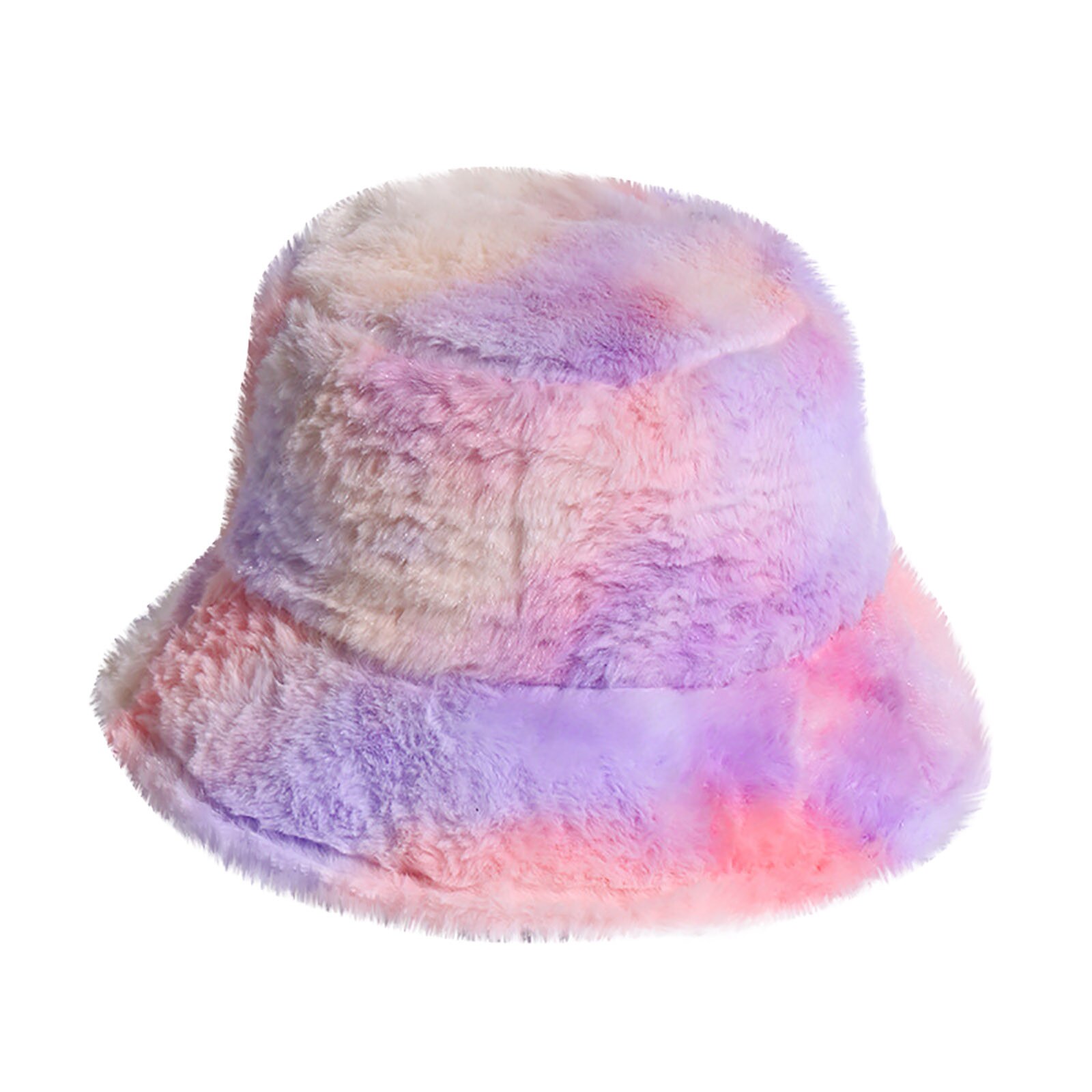 Sombreros de pescador de felpa con tinte anudado para mujer, gorro abrigado para exteriores, gorra de pescador de terciopelo suave, gorro de lavabo cálido de para mujer