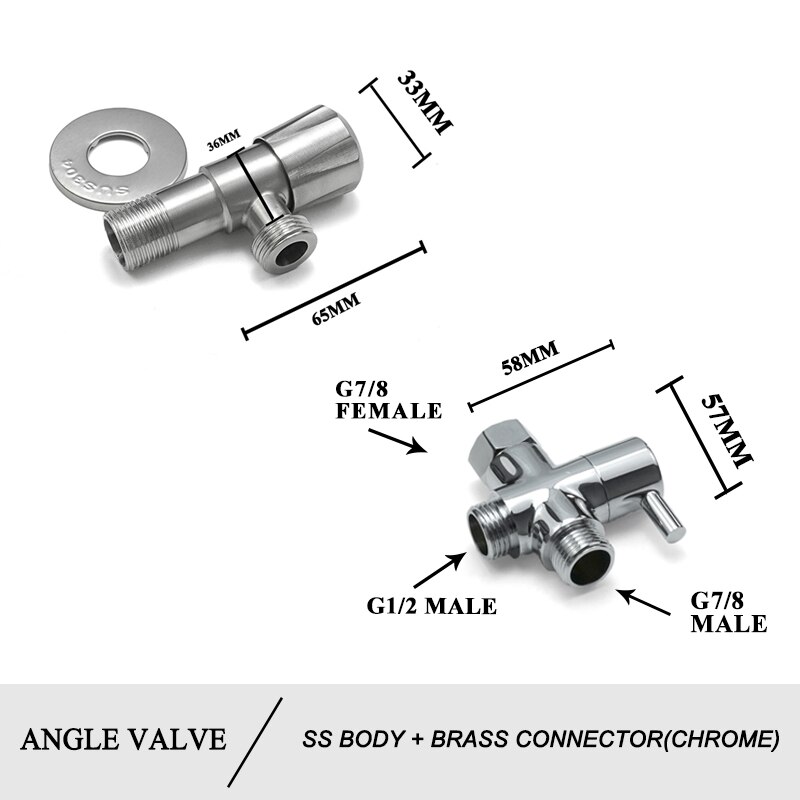 Bidet Douche Kranen Wc Handheld Spuiten Rvs Douche Set Tank Haak Bidet Sproeier Zelfreinigende Shattaf Voor Badkamer: US Adaptor and Valve