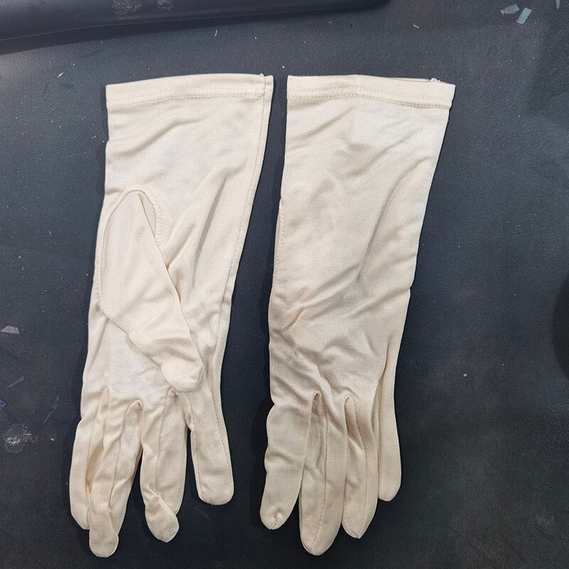 100% natürliche Seide handschuhe Weiblichen Sommer Dünne UV Sonnencreme Atmungsaktive Schlaf Feuchtigkeits Elastischen Touch Bildschirm Fahren Handschuhe L36L: Light Skin Color
