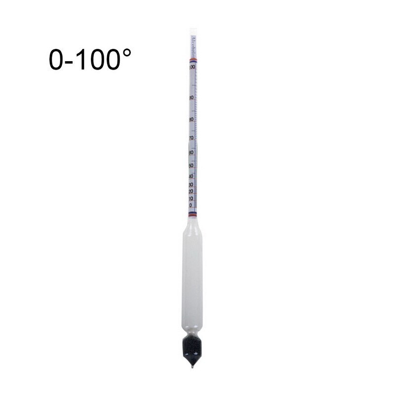 4pc termometer vinmåler vintage alkoholkoncentrationsmåler værktøj hydrometer alkoholmåler sæt 0 to 100%  alkoholmåler tester
