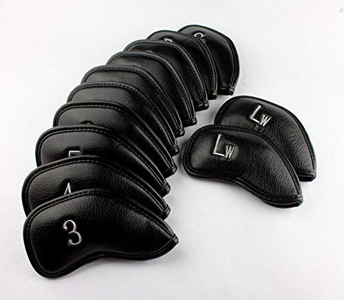 12Pcs Golf Ijzer Headcover Met Nummer Tags Dikke Pu Kunstmatige Lederen Stijlvolle Ijzeren Club Head Cover