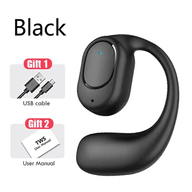 Wireless Headphones Bluetooth Headset With Microphone Bone Conduction Handsfree Noise Canceling Earphones For Driving Audifonos: Red