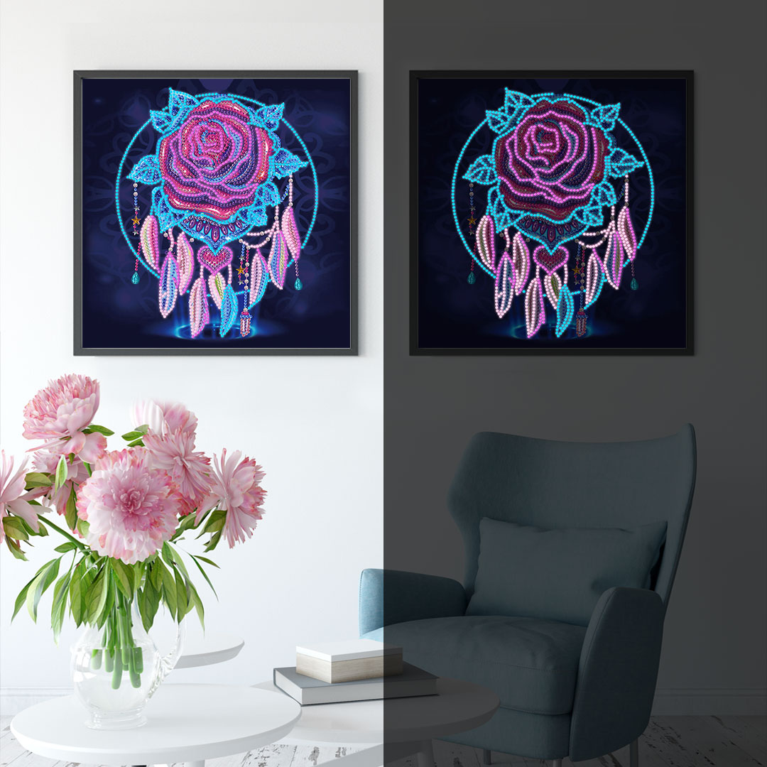 5D Luminous Diamond Painting Butterfly Night Animal Kits for Adults Kids Glow in The Dark Beads Diamond Art Painting Pictures: 05