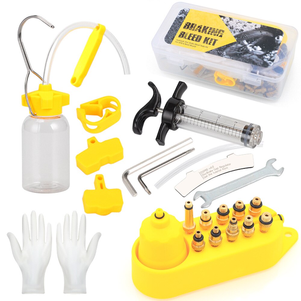 Bicycle Hydraulic Disc Brake Bleed Kit - Works With Shimano, SRAM & More