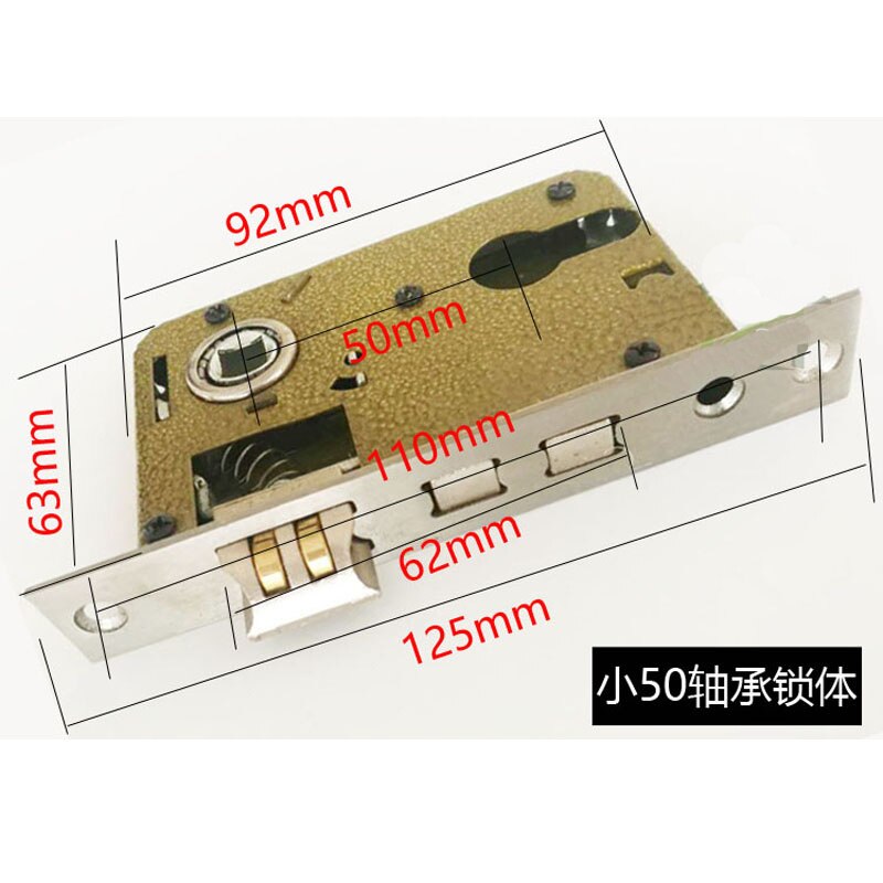 92*60mm Lock Hardware Door Split Lock Body, Wooden Door Lock Body Metal Stainless Steel