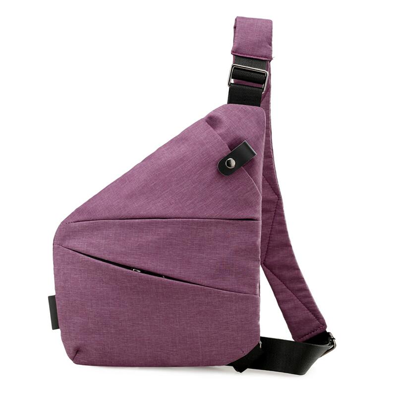 Kompakten Single Schulter Taschen Männer Frauen Wasserdichte Nylon umhängetaschen Männliche Umhängetasche Brust Pack Kühlen Motorrad Sling Tasche: Purpurrot