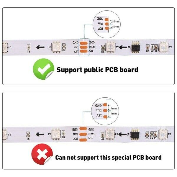 4 Pin RGB LED Strip Light Connector with wire 3528/5050 LED Strip 8mm/10mm Width PCB Ribbon Cable with PCB Clip Adapter