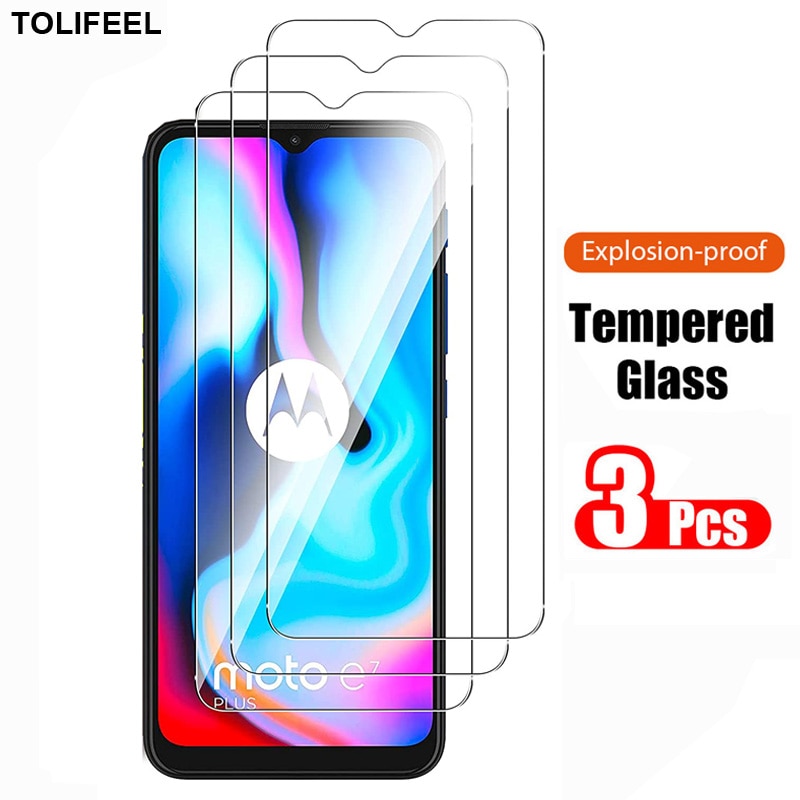 3Pcs Gehard Glas Voor Motorola Moto E7 Plus E 7 Power Screen Protector 9H 2.5D Telefoon Op Film beschermende Glas Voor Moto E7 Plus