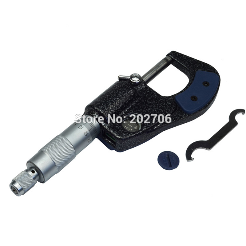 Micrómetro digital electrónico de 0-25mm, 0.001mm, pantalla Super LCD, medidor de espesor