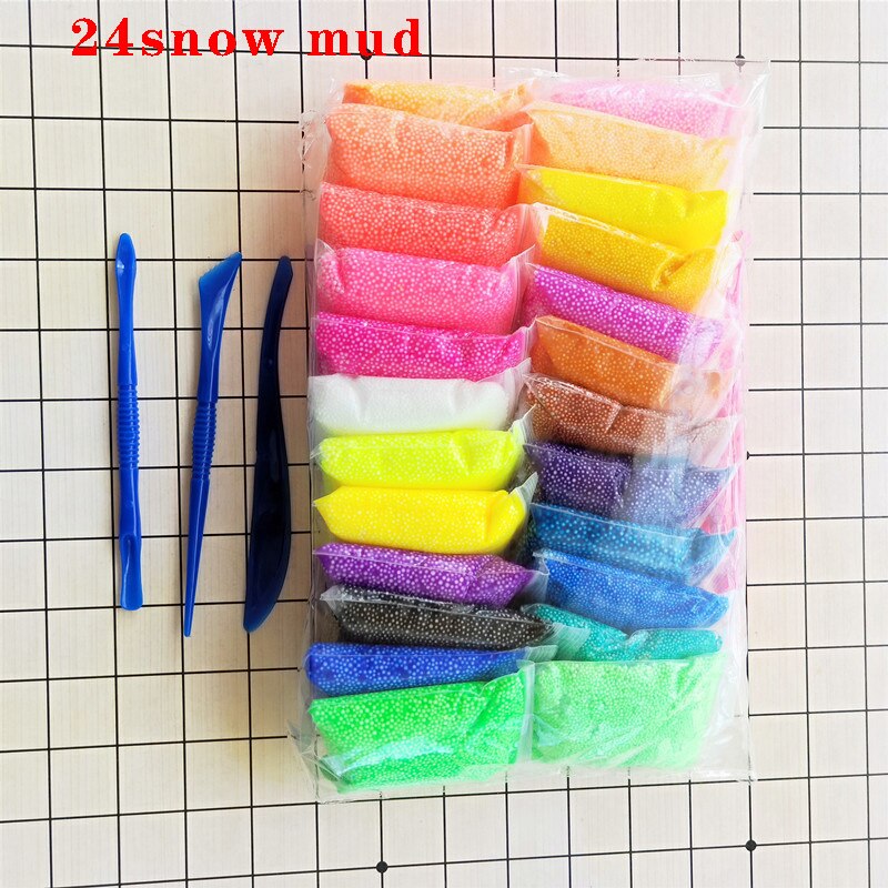 Bunte licht Weichen ton kind DIY schleim charms Luft Trocknen Polymer Plastilin Sicher schleim liefert Licht Ton Kinder Spielzeug spielen doh