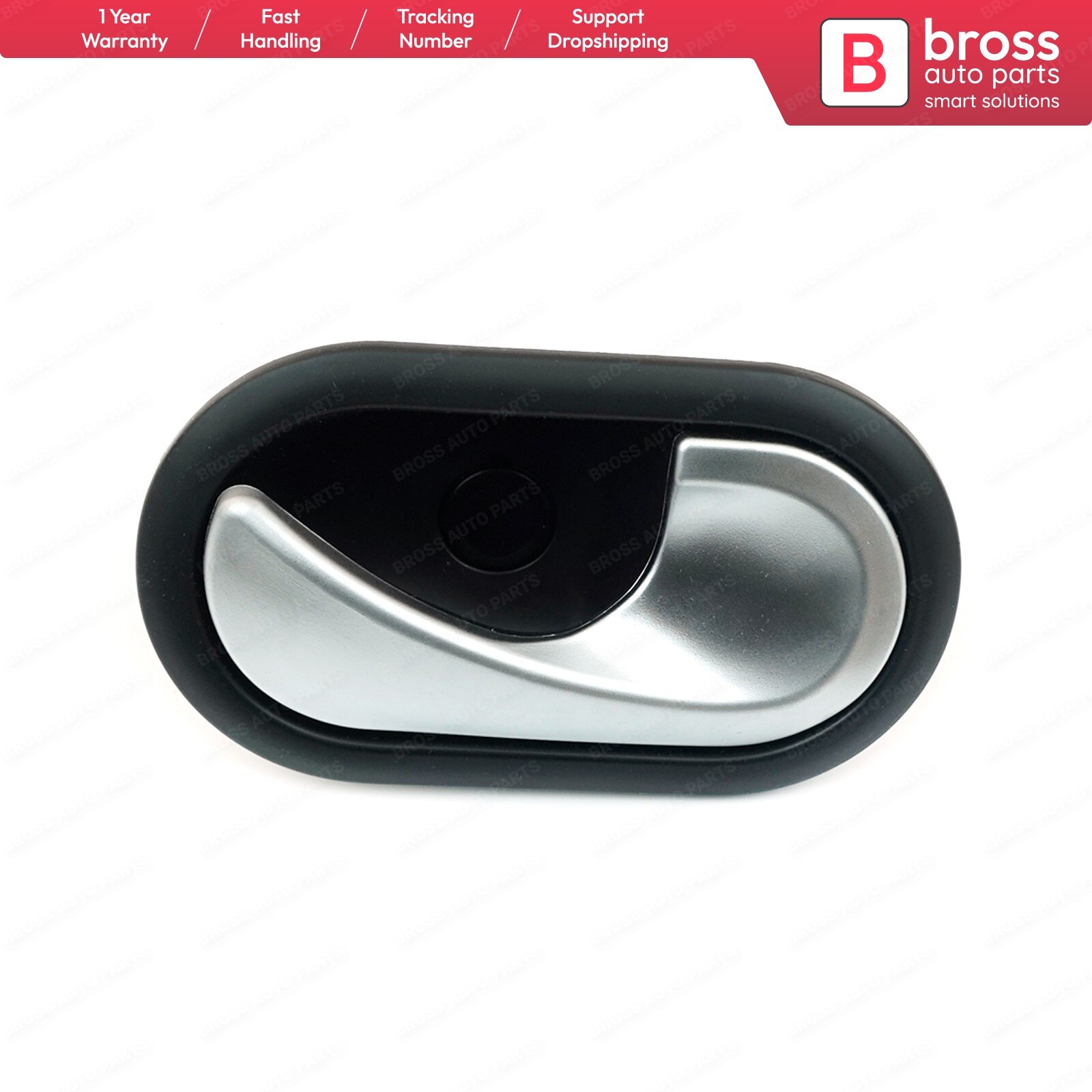 Bross – poignée de porte intérieure chromée, pour Renault megane 2 2002 – , Dacia Sandero, BDP106