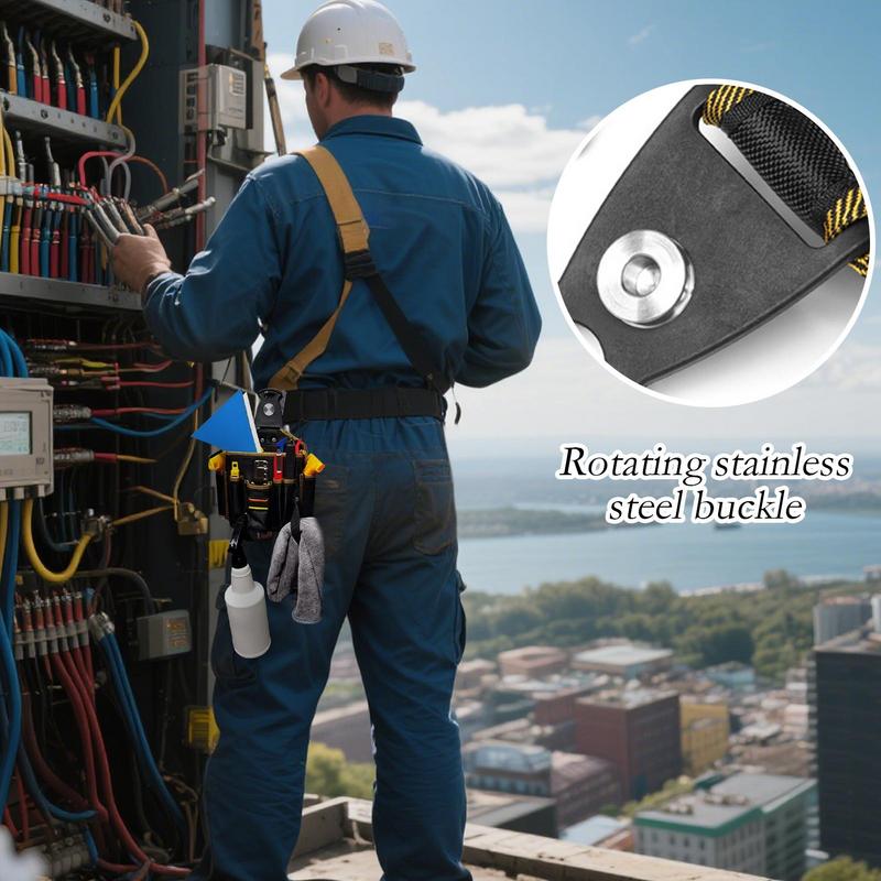 Bolsa de herramientas de cintura para electricista, bolsa organizadora de herramientas para técnico con múltiples bolsillos, funda ligera para cinturón de carpintero de gran capacidad