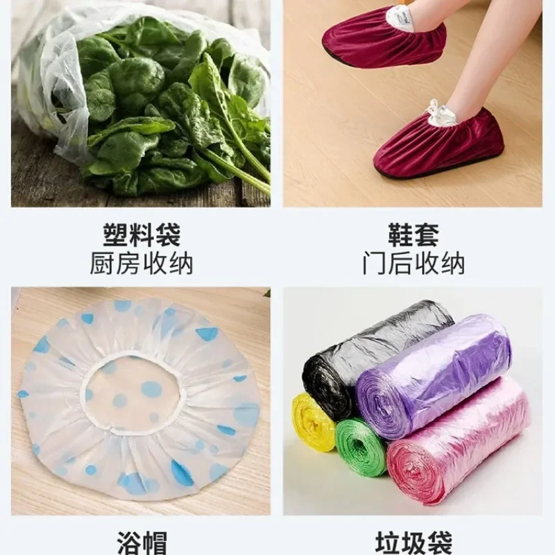 Hjemme poseholder veggfeste plastposeholder dispenser hengende oppbevaring søppelpose søppelpose kjøkken søppelbeholder