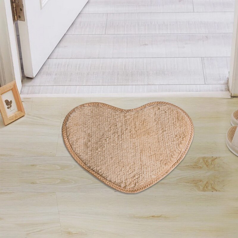 Shaggy tapijt wol imitatie pluizige matten kunstmatige schapenvacht harige mat hartvormige salontafel bed zonder pluis tapijt 30*40cm