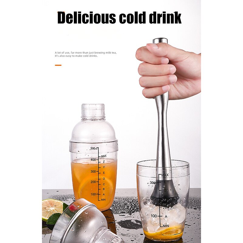 Acrylic Tea Shaker Cocktail Juice Shaker Bottle Bar Supplies