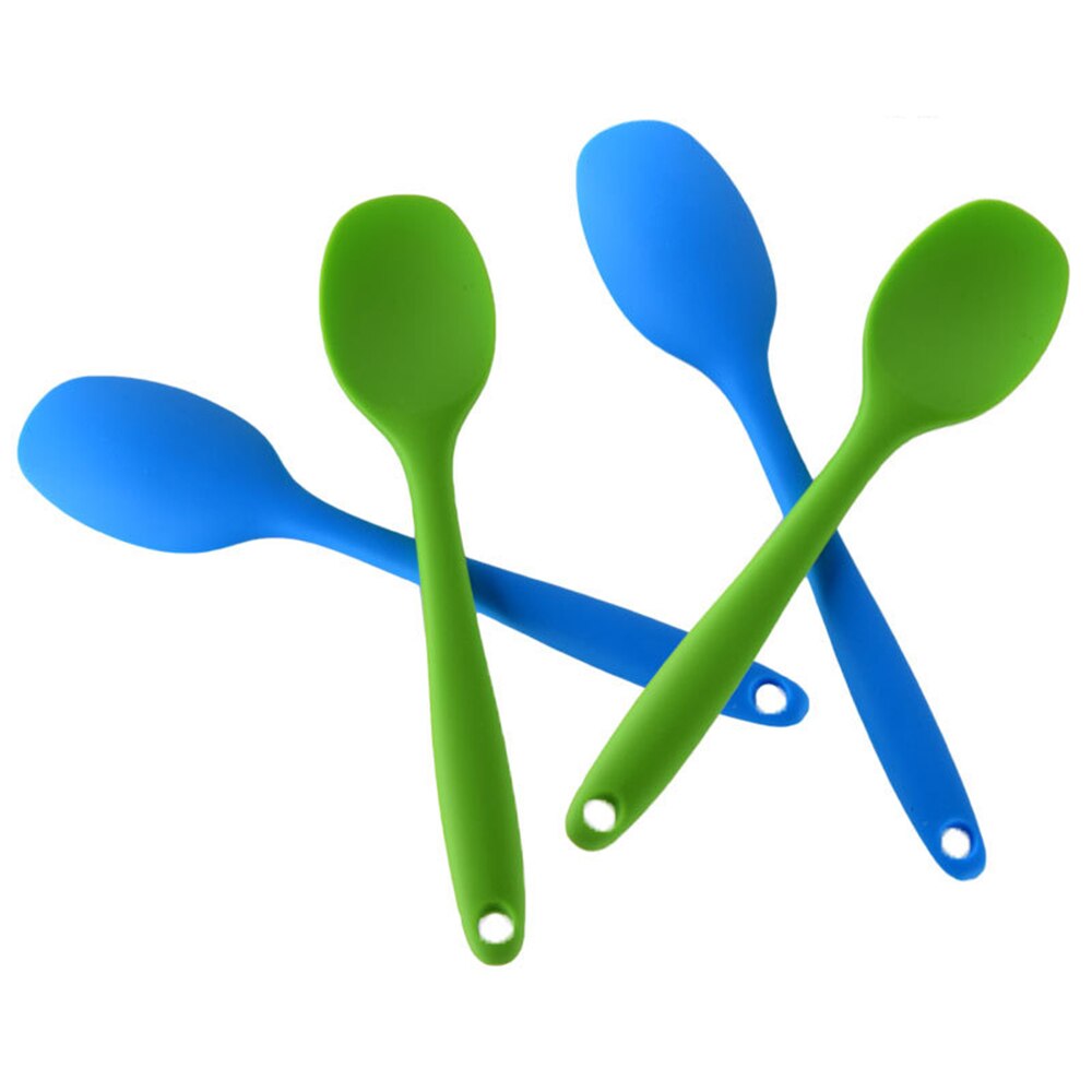 Cake Butter Spatula Silicone Spoon Mixing Spoon Long-handled Cooking Utensils Tableware Kitchen Soup Spoons Mixer Cooking Tools
