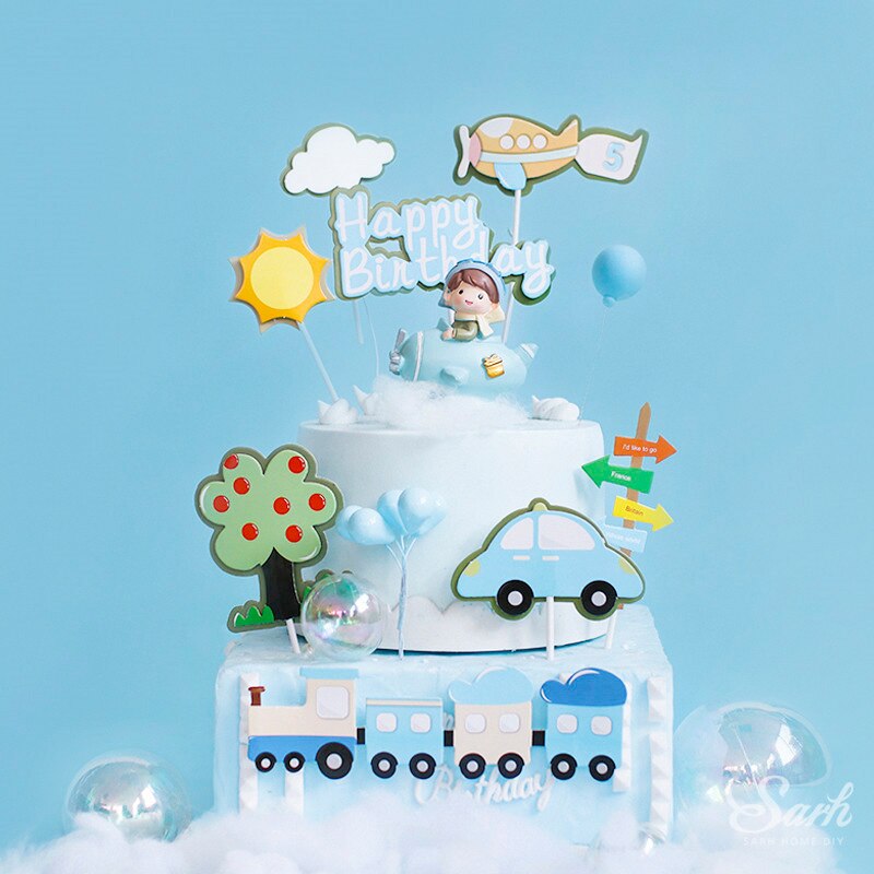 Chasseur Pilot-décoration de gâteau | Décoration de gâteau d'anniversaire arc-en-ciel moulin à vent décoration de mariage pour pâtisserie, fournitures de pâtisserie, d'amour
