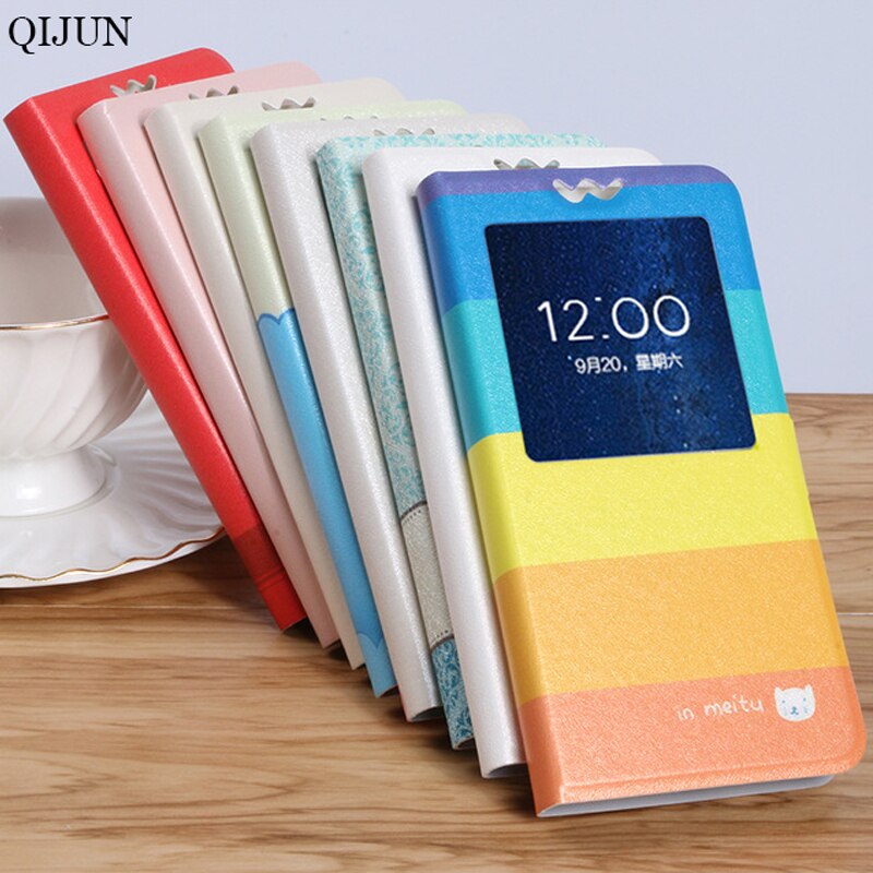 QIJUN Cover capa Voor LG G3S G3Beat G3 Mini g3mini D724 D725 Geschilderd Cartoon Magnetische Flip Window PU Lederen Telefoon bag Cover